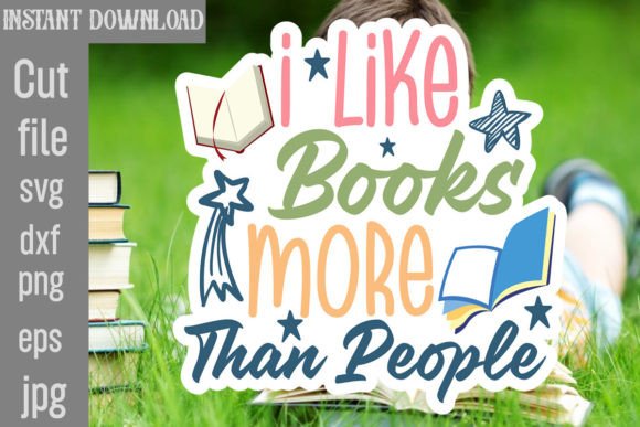 Review: I Like Books More Than People SVG Cut File